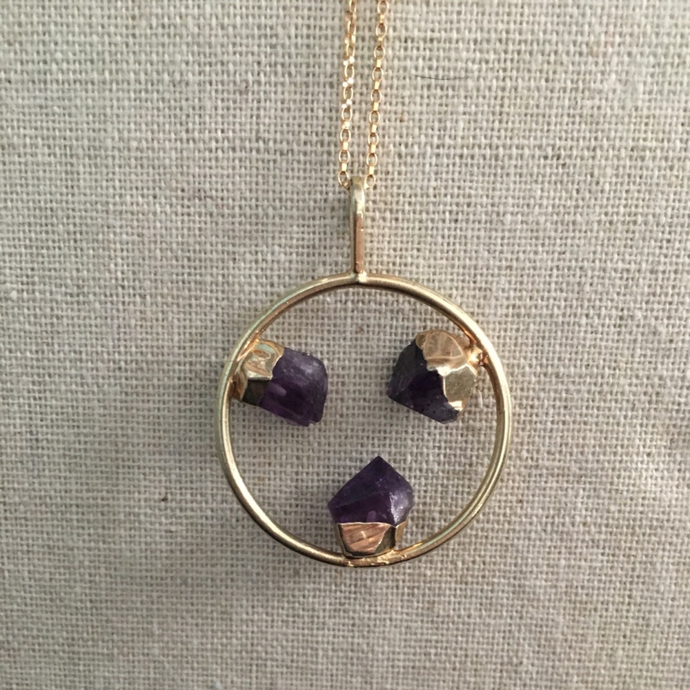 Gold Amethyst Necklace